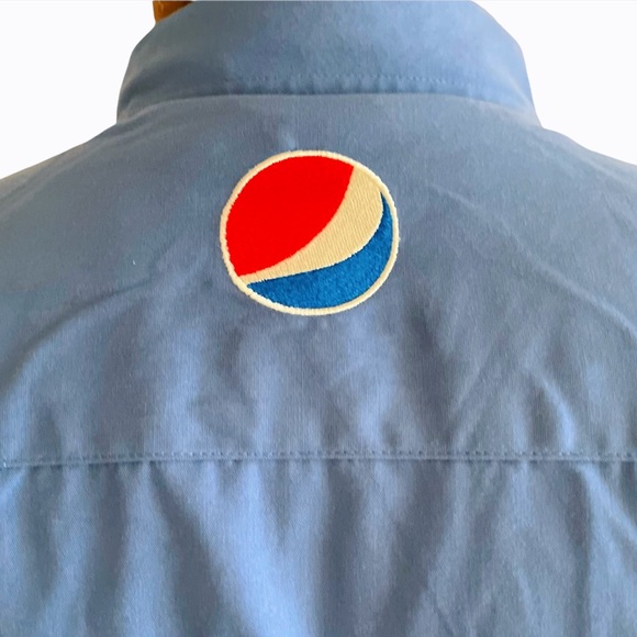 Pepsi Blue Button Down Uniform Dress Shirt Long Sleeves XL - Picture 6 of 9